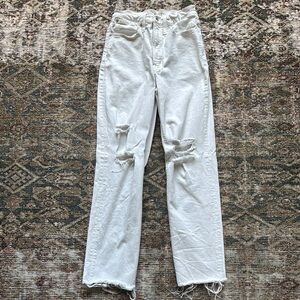 Women's Distressed Madewell White Jeans